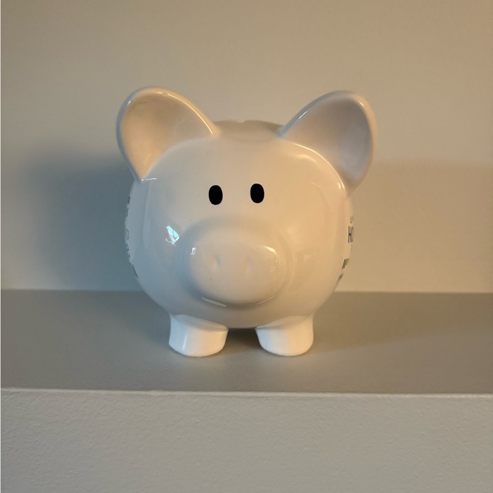 Wachovia (Wells Fargo) White Piggy Bank. Limited Edition Collector’s Item!